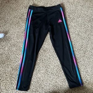 Adidas girls multicolor striped leggings